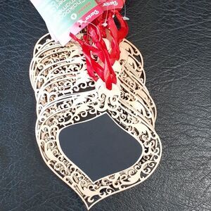 Darice Chalkboard Ornament‎ Frame Christmas Tree Decoration set of 12 NWT